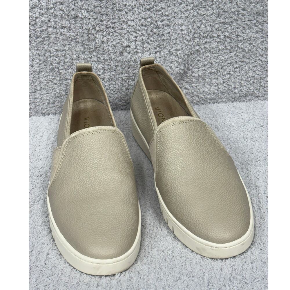Vionic Women's Cambria Grey Leather Loafers Shoes Size 11 #72418
